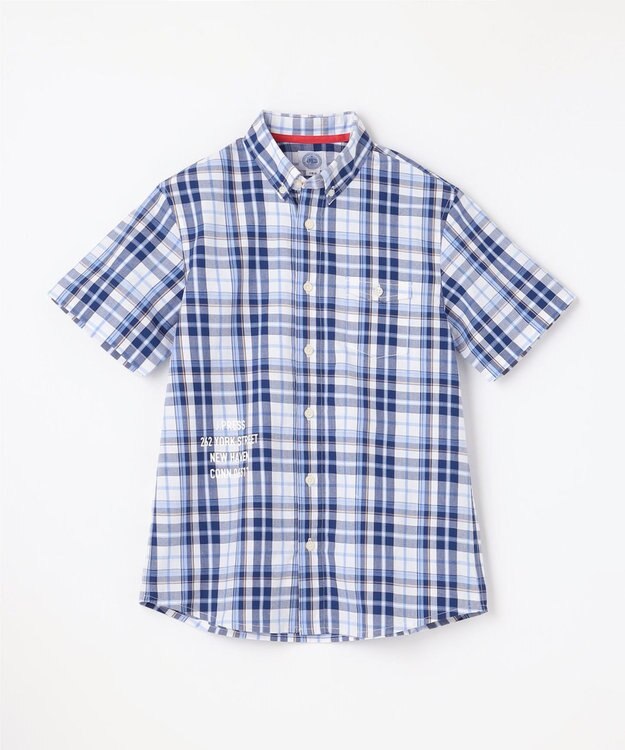 J.PRESS KIDS 【140-170cm】ロゴプリント チェックシャツ ネイビー系4