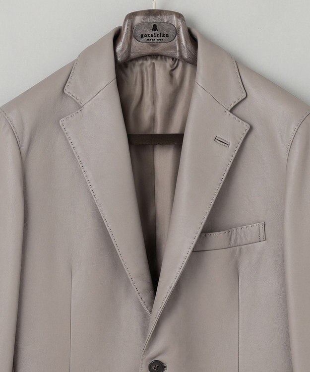 GOTAIRIKU 【24AW新作】シープレザー レザーテーラードジャケット ベージュ系