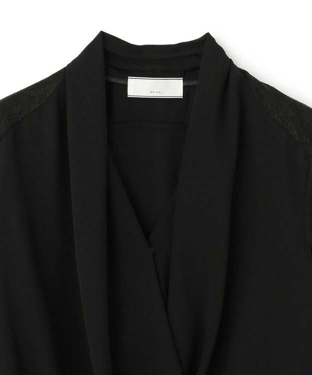 BEIGE， OLIVE / ロングスリーブブラウス Black