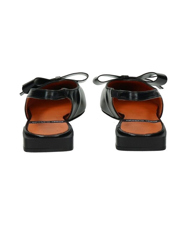 INTER-CHAUSSURES 【ANGEL ALARCON】ポインテッドトウローヒールリボンパンプス ブラック