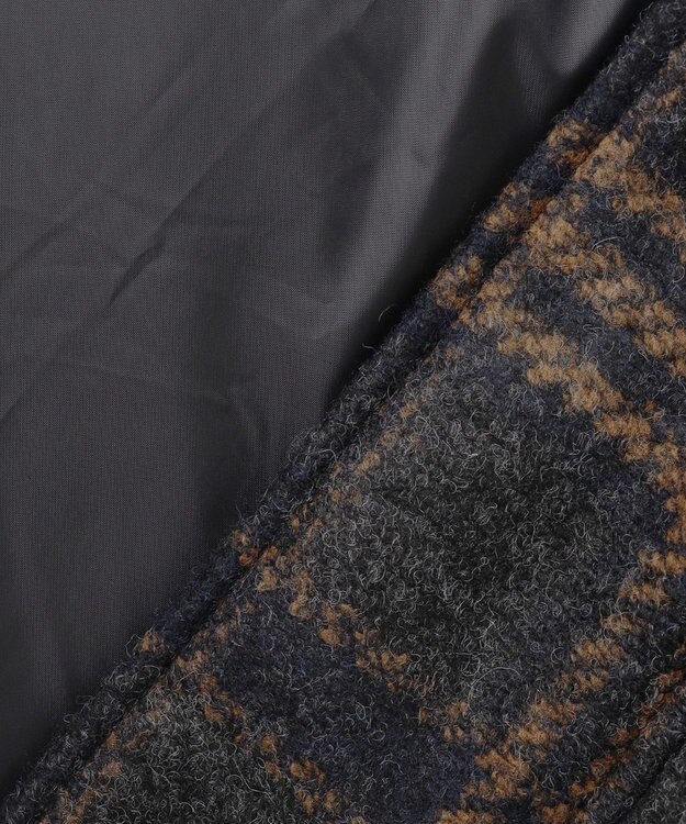 JOSEPH ABBOUD MOUNTAIN 【イタリア素材/ECOファー/9ポケット/ダウン】スライバーチェックダウン コート グレー系4