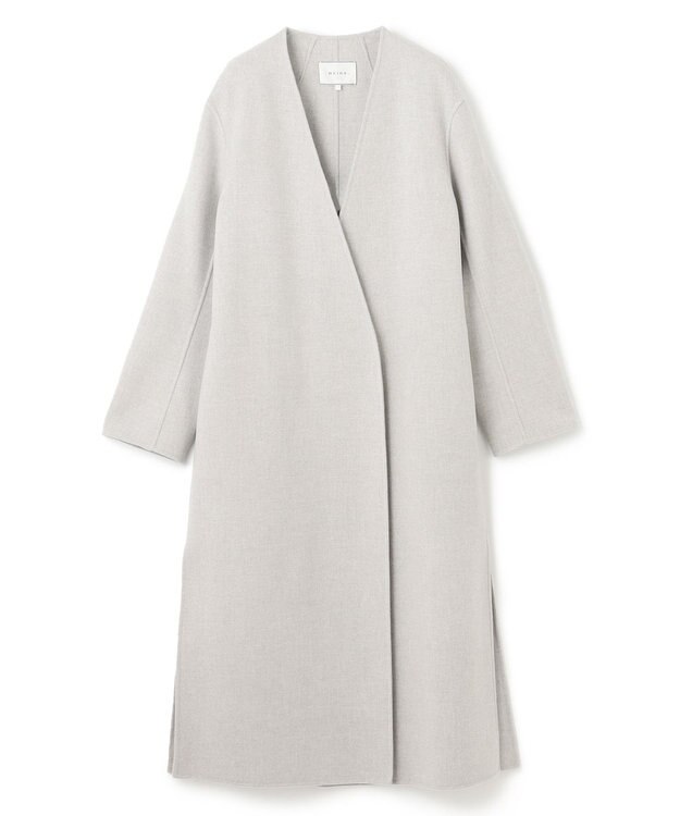 BEIGE， 【Oggi 2月号掲載】GRASSE / ストール付きリバーロングコート L Gray