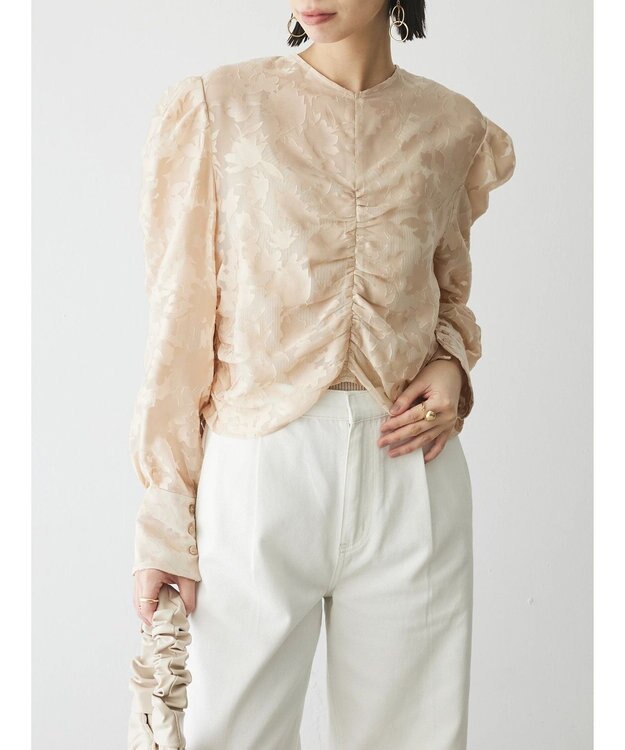 Green Parks AnriettMusee 花柄オパールシャーリングブラウス