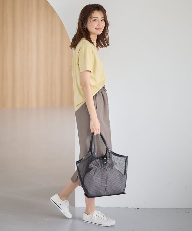 ANY 【セットアップ可能/UVケア/接触冷感/ストレッチ】イージーケアタイトスカート モカ