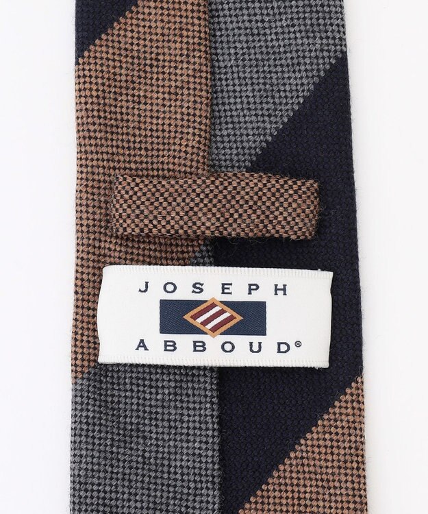 JOSEPH ABBOUD 【イタリア素材・日本製】ワイドレジメンタル ネクタイ ネイビー系2