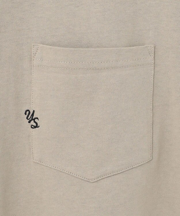 J.PRESS YORK STREET 【UNISEX】刺繍ポケットＴシャツ ベージュ系