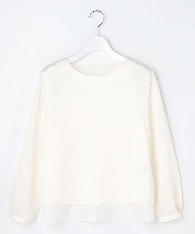 J.PRESS LADIES L ハンマーサテン カットソー ホワイト系