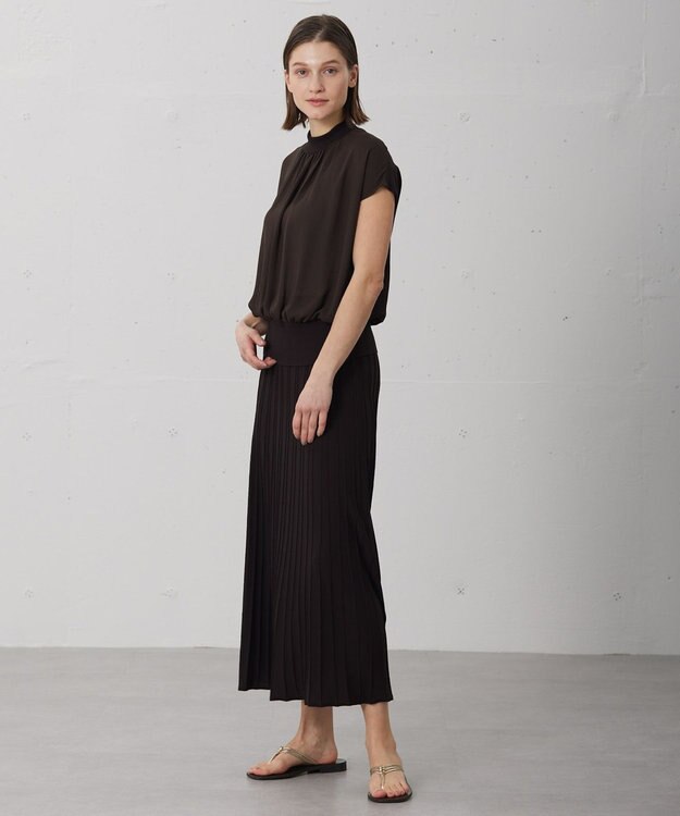 BEIGE， 【WEB限定】 MONSTERA / ニットスカート Brown