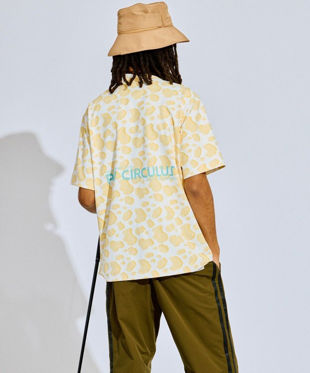PW CIRCULUS 【UV遮蔽率99.5%  UVカット/速乾/ストレッチ】【MEN】アニマルドットポケットモックT ゴルフ イエロー系5