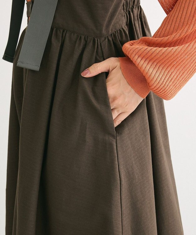 Green Parks ・ＤＯＵＢＬＥ　ＦＬＡＧＳサスペンダーミリタリースカート Charcoal Gray