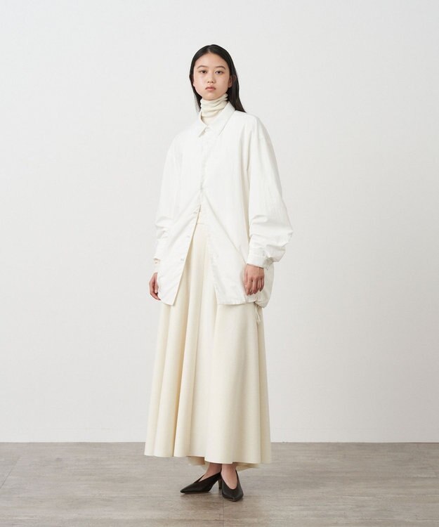 ATON ROYAL FLEECE | フレアスカート OFF WHITE