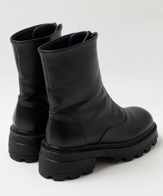WEGO フロントZIPショートブーツ ブラック