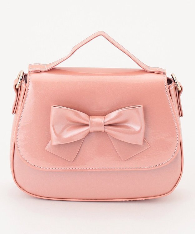 ANY KIDS リボン 合皮 2WAY バッグ ピンク