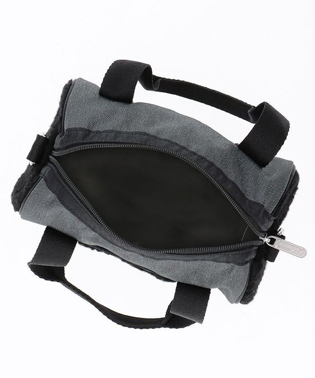 LeSportsac DENIM ROLL BAG/ブラックデニム/ブラックシェルパ ブラックデニム/ブラックシェルパ
