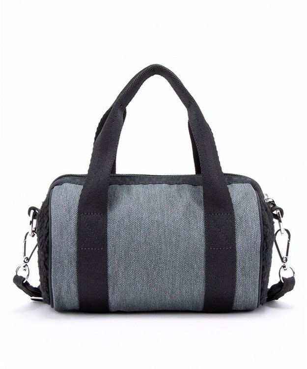 LeSportsac DENIM ROLL BAG/ブラックデニム/ブラックシェルパ ブラックデニム/ブラックシェルパ