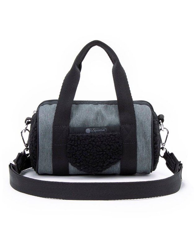 LeSportsac DENIM ROLL BAG/ブラックデニム/ブラックシェルパ ブラックデニム/ブラックシェルパ