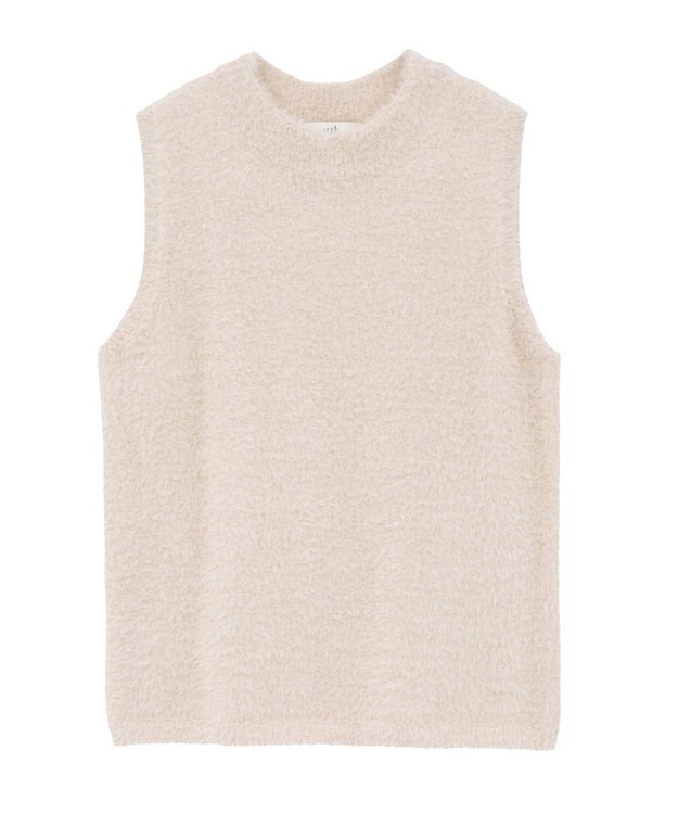 earth music&ecology SET2点チャーム付きシャギーニット＋インナー Pink Beige