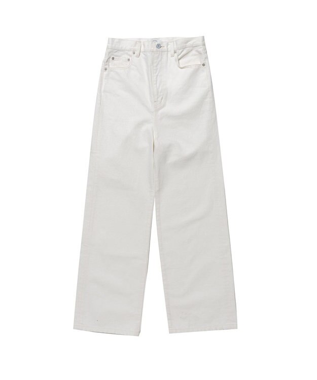 woadblue ＜坪田あさみさんコラボ＞SALUU　サルー /デニムパンツ ホワイト WHITE