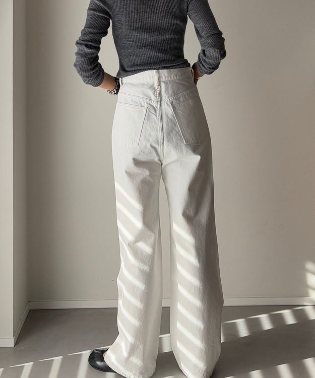 woadblue ＜坪田あさみさんコラボ＞SALUU　サルー /デニムパンツ ホワイト WHITE