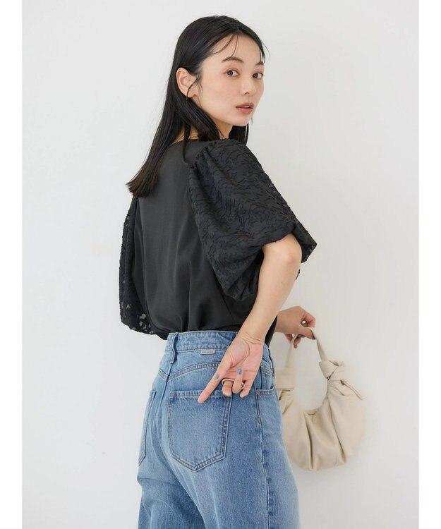 AMERICAN HOLIC ジャガードスリーブカットプルオーバー