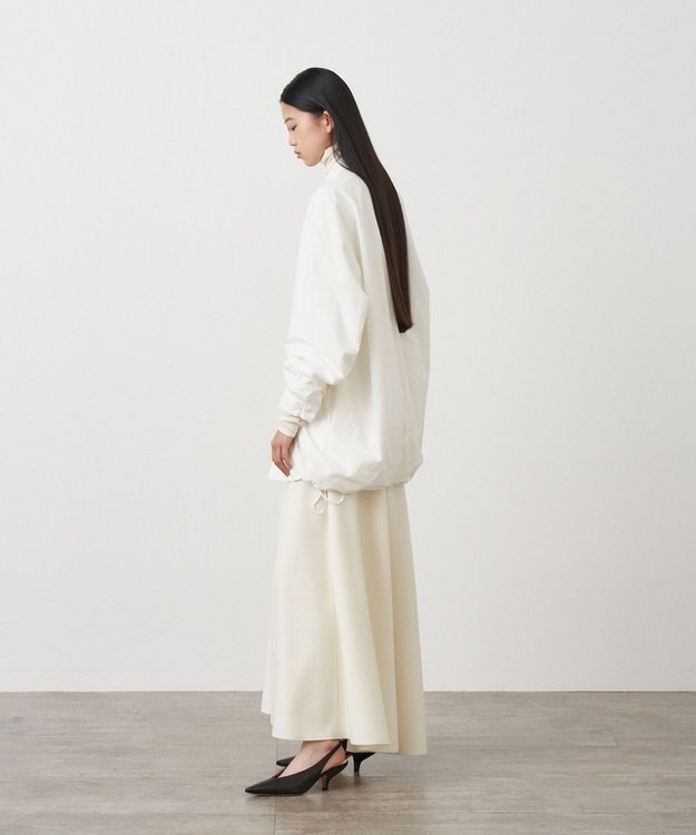 ATON ROYAL FLEECE | フレアスカート OFF WHITE