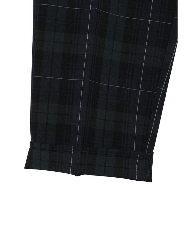 Green Parks きれいシルエットチェックパンツ Glen Check