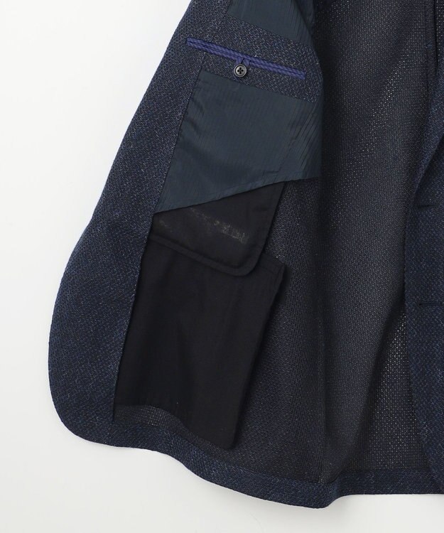 JOSEPH ABBOUD 【JAPANファブリック/ジャージー素材/軽量】ムリネラッセルブレザー ネイビー系