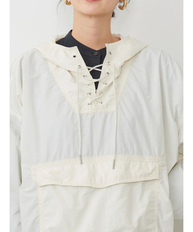 AMERICAN HOLIC ポケッタブル撥水加工アノラックパーカー Ivory