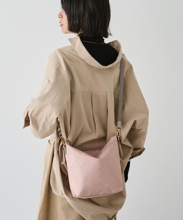 russet ナイロンジャガード2WAYミニショルダーバッグ(CE-1627) BeigePink