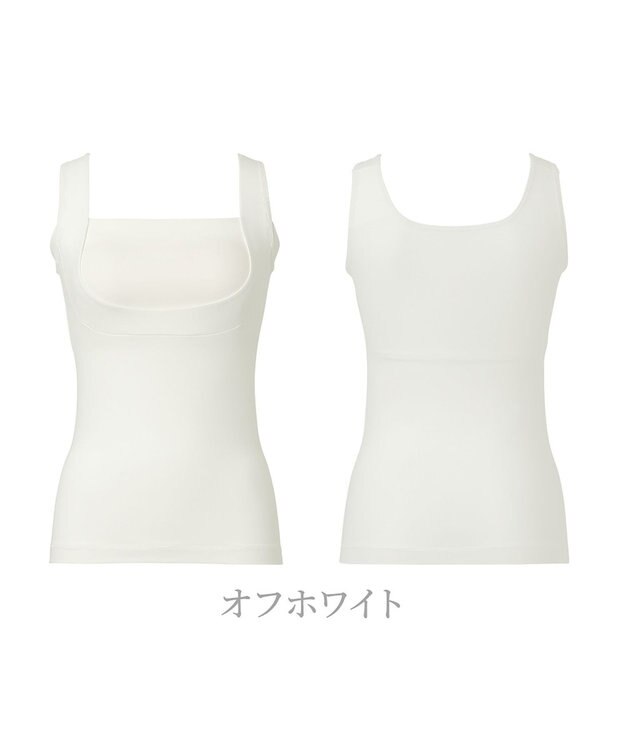 BRADELIS New York 【BRADELIS NewYork peace】綿混楽々dailyブラキャミ25 ノンワイヤー 補正下着 カップ付き キャミソール ブラトップ オフホワイト