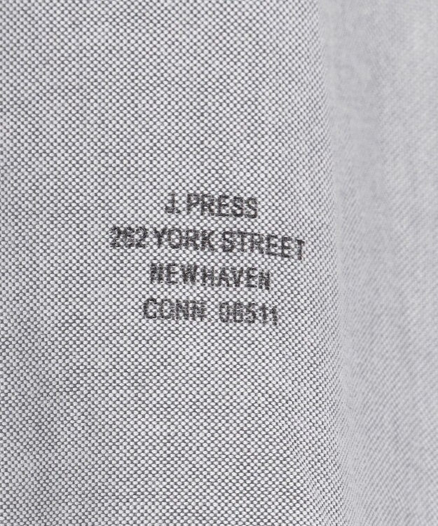 J.PRESS MEN 【WEB・一部店舗限定】オックス バンドカラーシャツ ライトグレー系