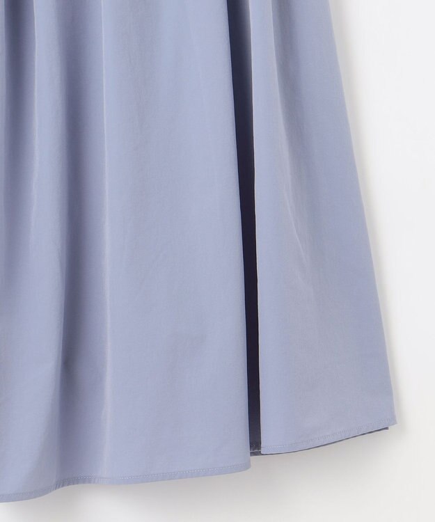 ANY 【ウエストゴム】タフタフレアスカート ライトブルー