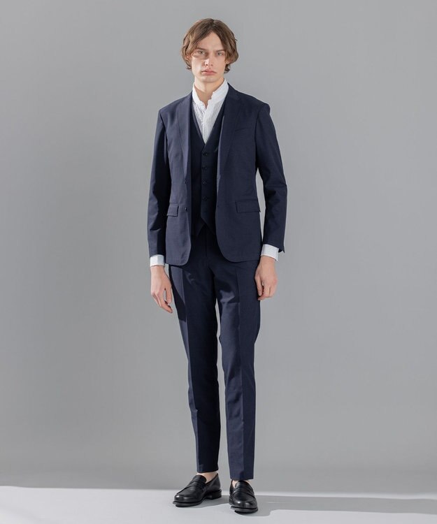 JOSEPH HOMME トライジャガードストレッチ　ウィングカラーシャツ ホワイト系