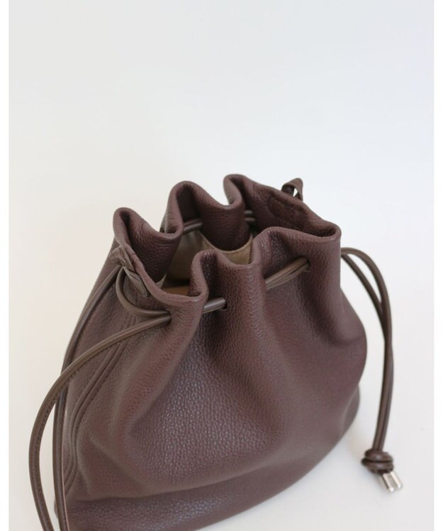 MORROW by thank JABA W COW LEATHER ハンドバッグ ダークブラウン