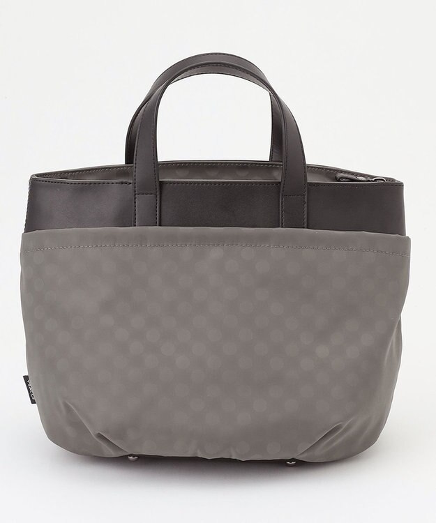 Y'SACCS Polka Dots　タックラウンド2WAYミドルトート グレー