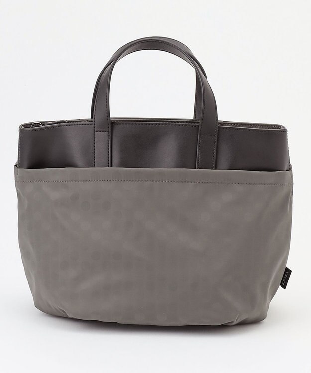 Y'SACCS Polka Dots　タックラウンド2WAYミドルトート グレー