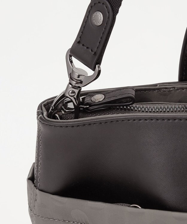 Y'SACCS Polka Dots　タックラウンド2WAYミドルトート グレー