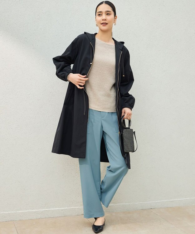 自由区 L 【洗える】ストレッチライトツイルベイカー パンツ ライトブルー