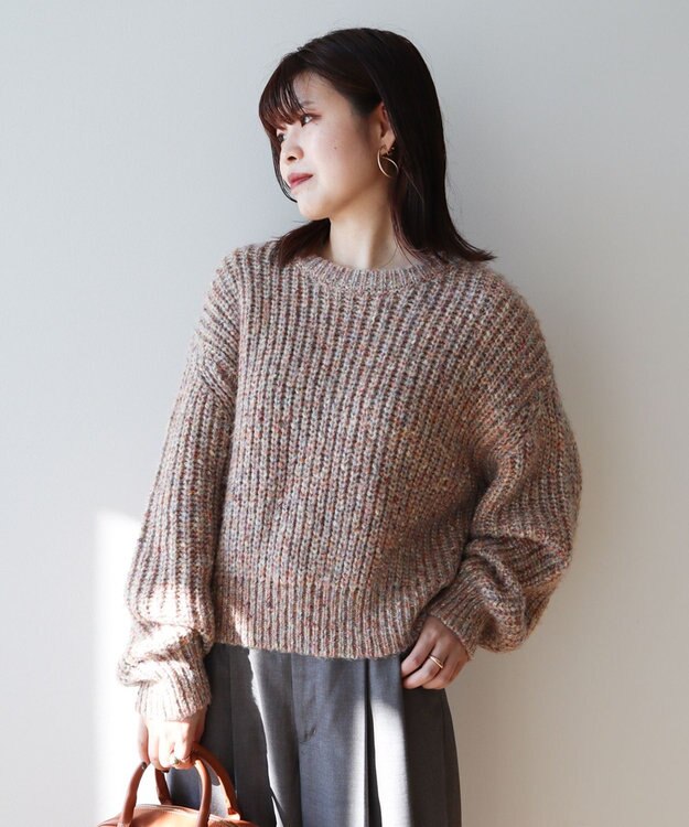 Green Parks ｍｉｘラメショートニットプルオーバー Beige