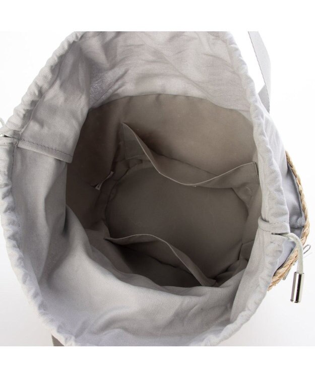 UNBILLION カカトゥ kakatoo / ラフィアブレードリボンバッグ カゴバッグ シルバー