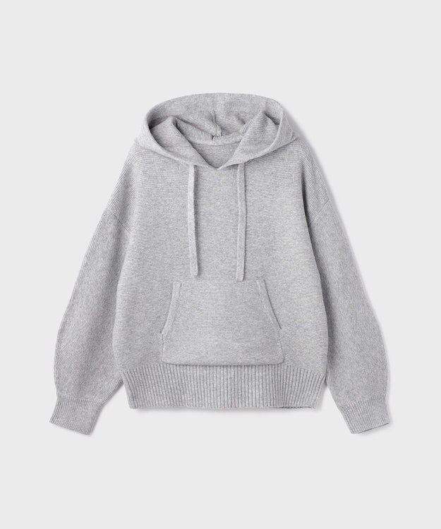 GRACE CONTINENTAL ガーターニットパーカー グレー