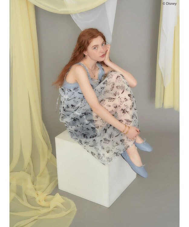 AMERICAN HOLIC 総柄シアーキャミワンピース／Ｄｉｓｎｅｙ Ivory