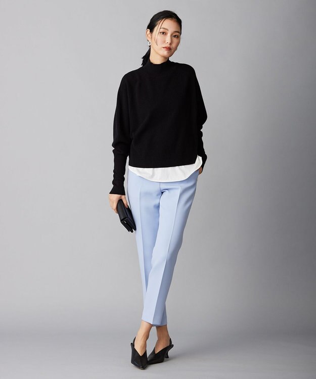 ICB L 【WEB限定カラーあり】 ソフトウールハイゲージ ハイネックニット ブラック系