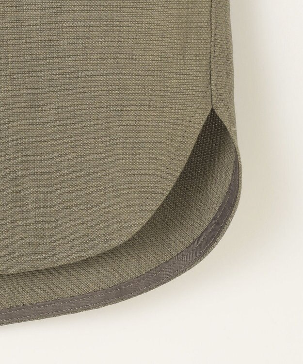 自由区 【洗える】ドビーオックスストレッチシャツ アウター カーキ