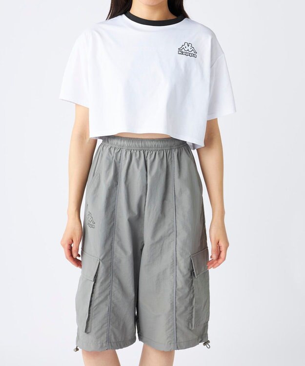 OP／FILA 【Kappa】ラッシュTシャツ・ボードショーツ付き　4点セット水着 ホワイト