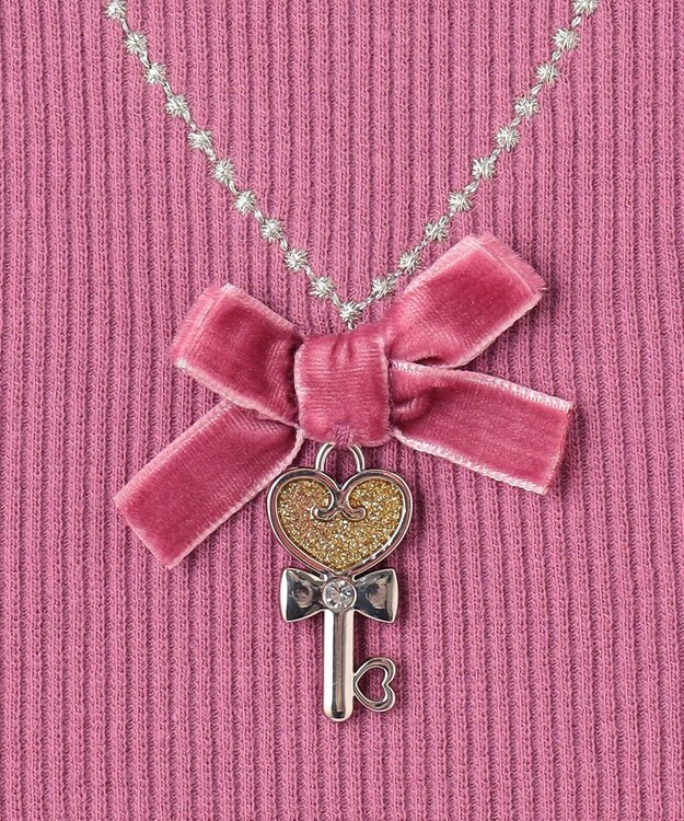 ANY KIDS 花柄ドッキングワンピース ピンク