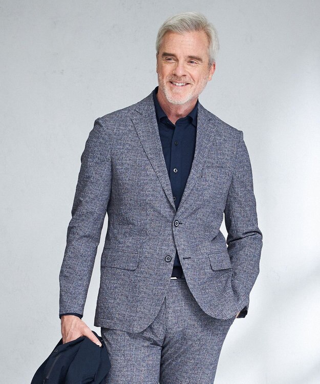 JOSEPH ABBOUD 【イージーケア・多機能】人気 ライトウェーブ ジャケット ライトグレー系3