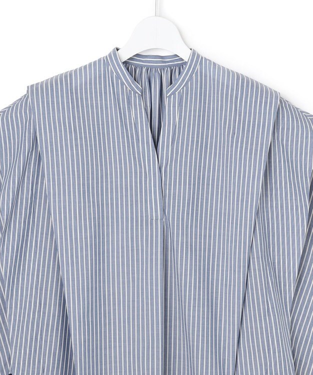 ICB 【先行予約】シルフィーローン スキッパータックデザインブラウス デニムストライプ