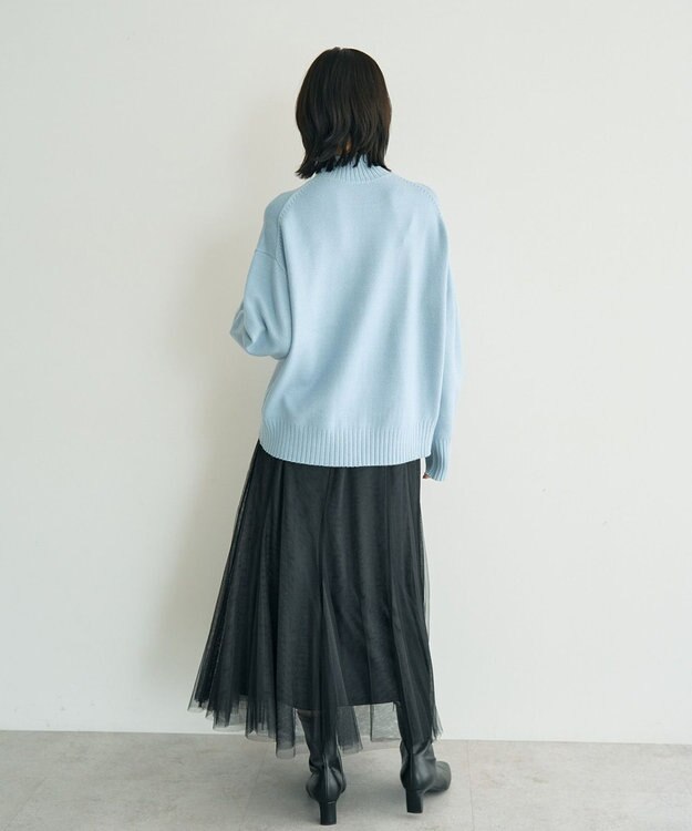 YECCA VECCA ワイドリブニット Light Blue