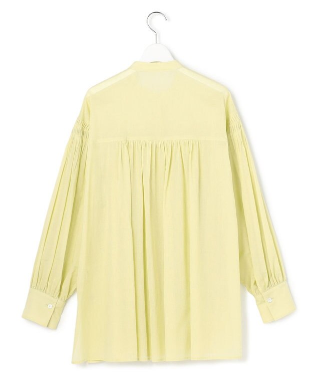 23区 L 【SLOW/一部店舗限定】コットンボイル ギャザー ブラウス イエロー系